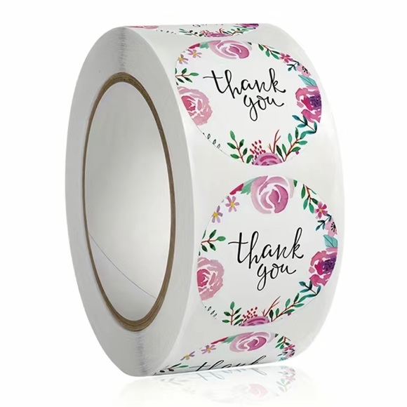 500 Roll of Thank You Stickers - Picture 3 of 6